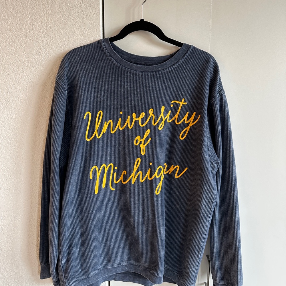 University of Michigan Women's Blue Sweater